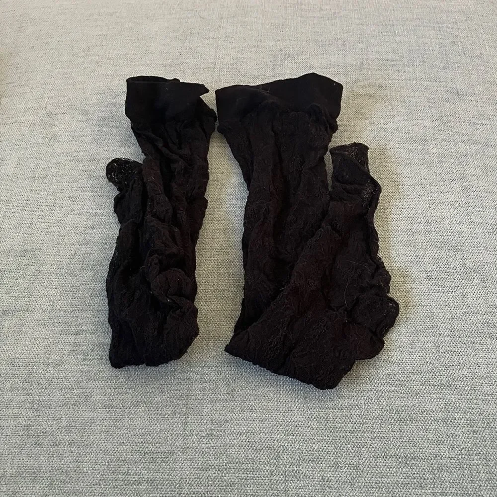 Black Knee High Nylons